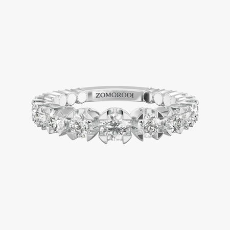 Natasha Diamond Wedding Ring - Triangle Prongs